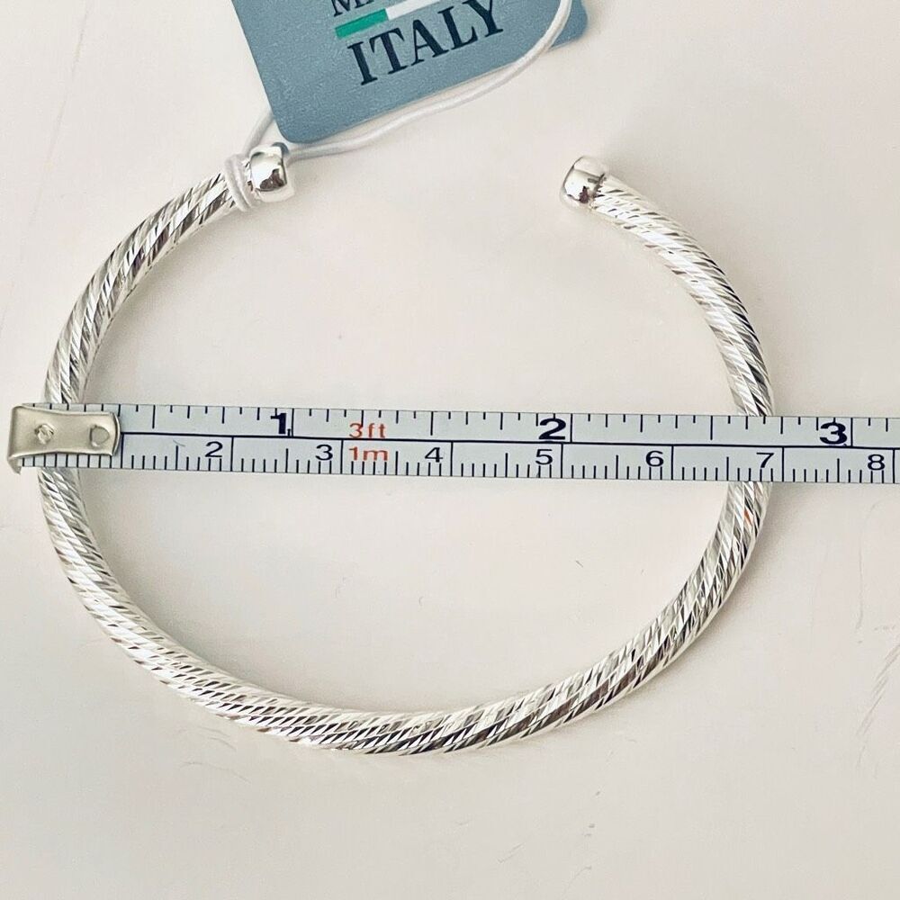 NWT Mia Fiore Made in Italy .925 Sterling Silver Plated Bronze Bangle Bracelet!! - Picture 10 of 12